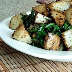 Side Dish – Roasted Potatoes With Greens