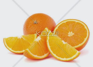 Whole Orange Fruit And His Segments Or Cantles